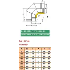Coude 90° - Conduit Inox Double Paroi Isolé Ø 80mm