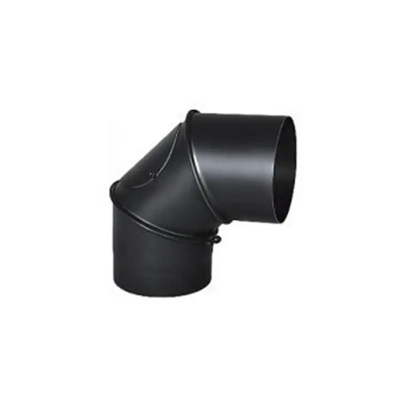 Coude 90° avec Trappe de Visite Noir - Acier 2mm (Ø 160mm)