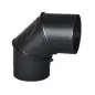 Coude 90° avec Trappe de Visite Noir - Acier 2mm (Ø 160mm)