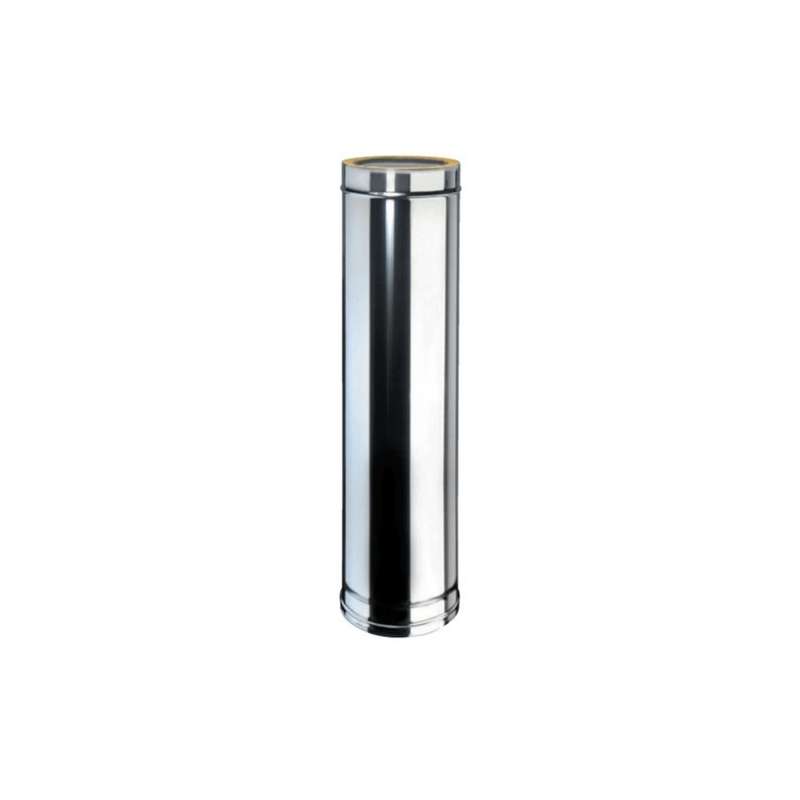 Élément Droit 1m - Conduit Inox Double Paroi Isolé Ø 100mm