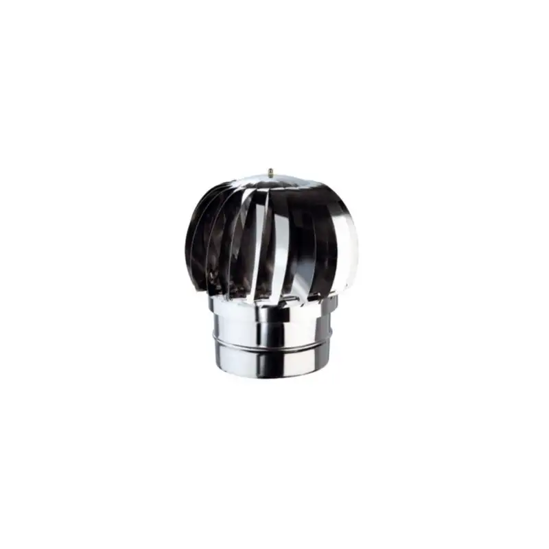 Finition Anti-Vent Rotatif - Inox Simple Paroi Ø 80mm
