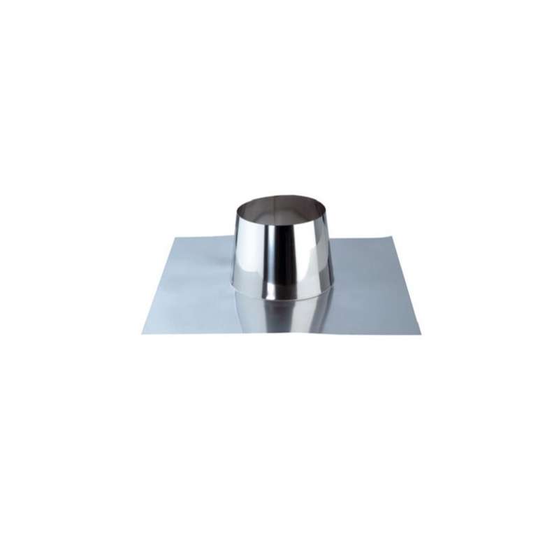 Solin pour Toit Plat ou Incliné Inférieur à 5° - Conduit Inox Simple Paroi Ø 300mm