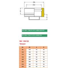 Tampon de Visite avec Poignée - Conduit Isolé Ø 80mm