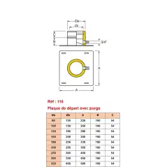 Bride de Haubanage - Conduit Inox Double Paroi Isolé Ø 150mm