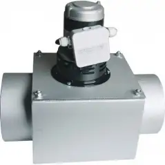 Ventilateur d'extraction anti-refoulement des fumées de Ø 160mm pour chaudière à bois.