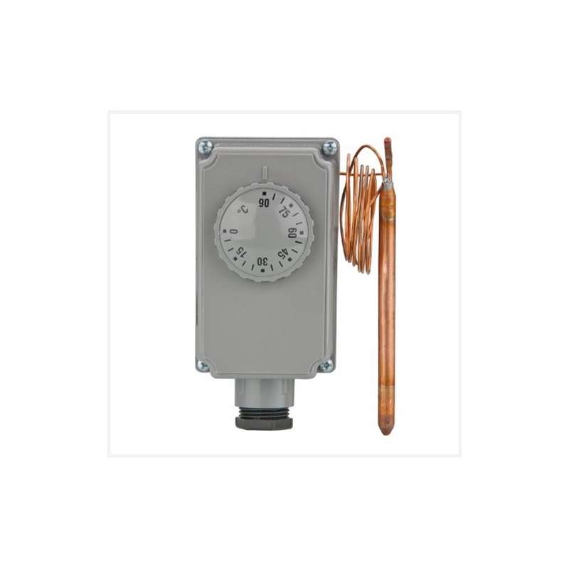 Thermostat à Sonde Déportée Réglable (0-90°C) - Capillaire 2m