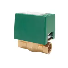 Vanne de zone solaire motorisée 2 voies MUT filetée G3/4" (20x27mm) femelle avec servomoteur étanche.
