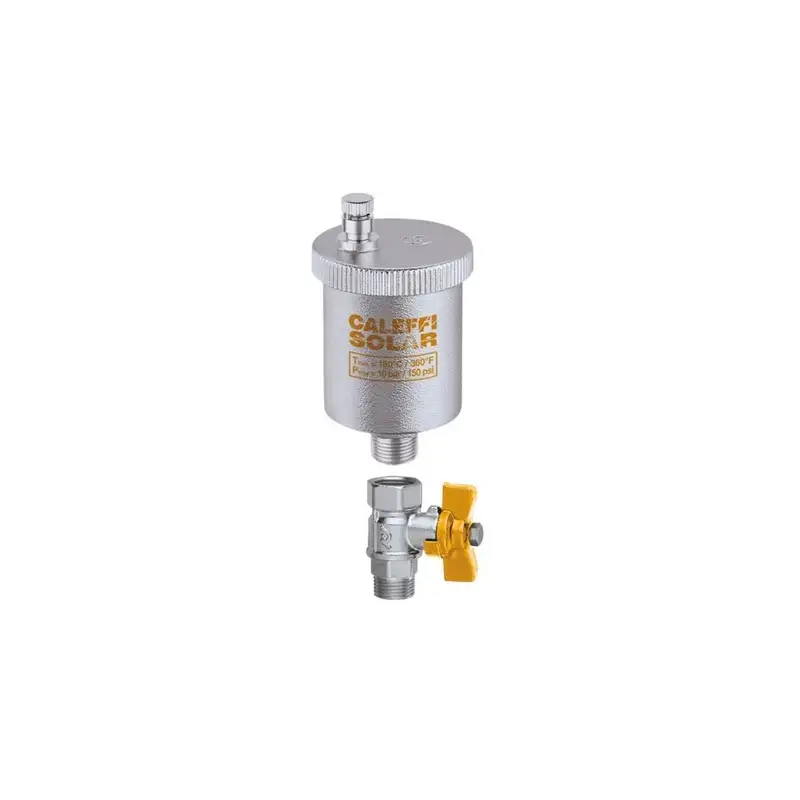 Purgeur d'Air Automatique Solaire Caleffi avec Vanne d'Arrêt 3/8" (12x17mm)