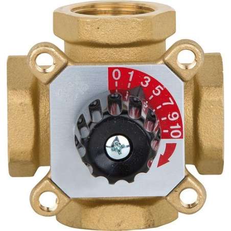 Vanne de mélange femelle 4 voies 1/2"