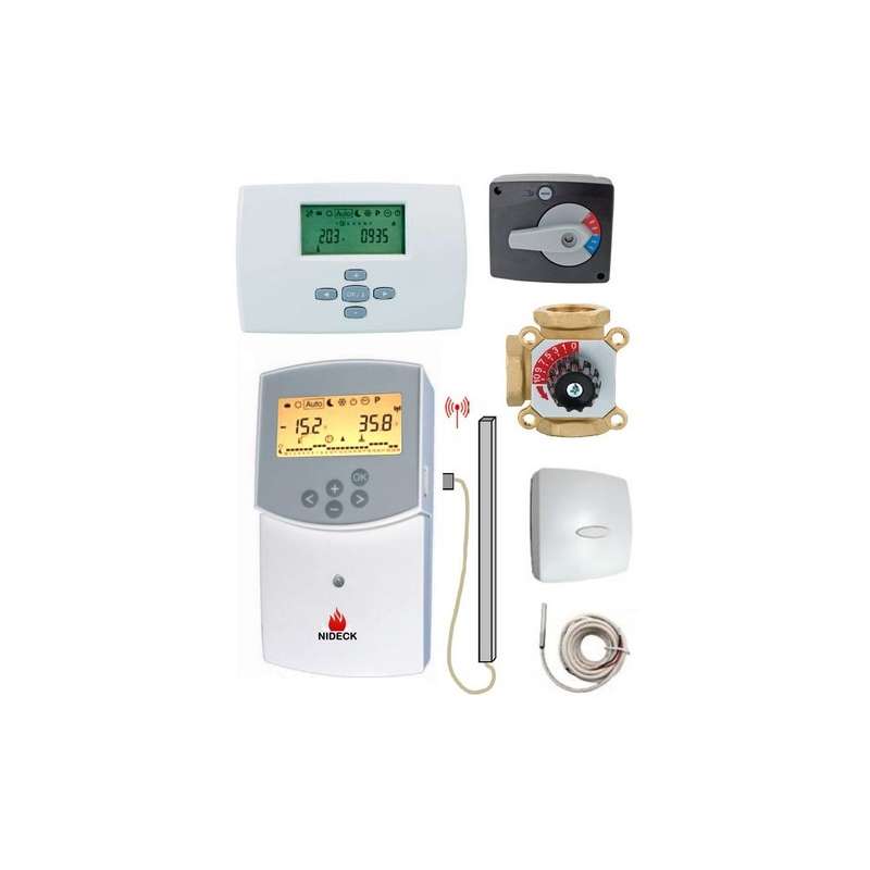 Kit de Mélange Vanne 3 Voies 1" avec Régulateur Clima et Thermostat Radio