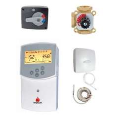 Kit de mélange vanne 3 voies 1''F régulateur Clima et thermostat d'ambiance filaire