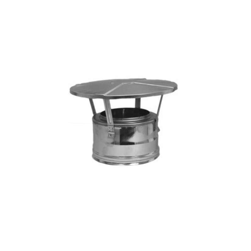 Chapeau Pare-Pluie avec Adaptateur pour Conduit Isolé Ø 180mm
