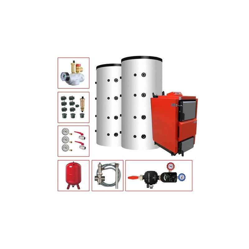 Pack Chaudière MAT 25kW + 2x Ballons 800L - Kit N°9