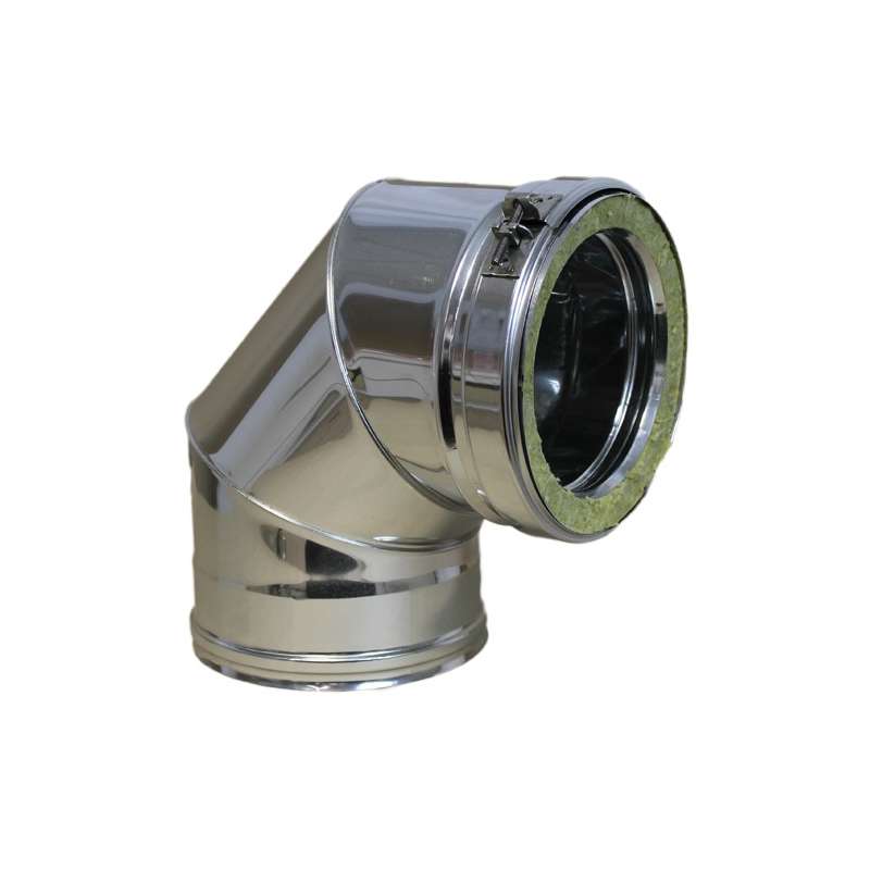 Coude 90° - Conduit Inox Double Paroi Isolé Ø 180mm