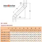 Coude 45° - Conduit Inox Double Paroi Isolé Ø 180mm