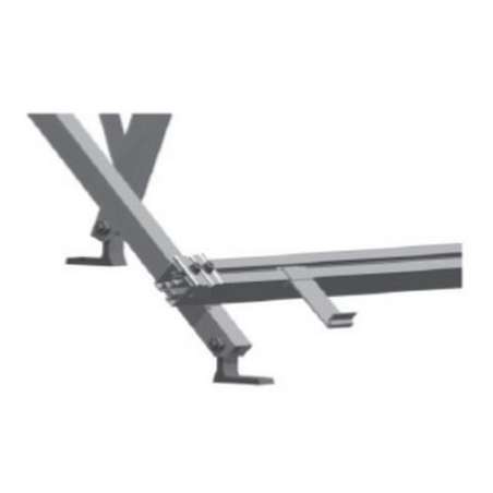 Kit de Montage pour 1 Capteur Solaire sur Toit Plat ou au Sol