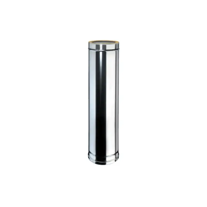 Élément Droit 1m - Conduit Inox Double Paroi Isolé Ø 130mm