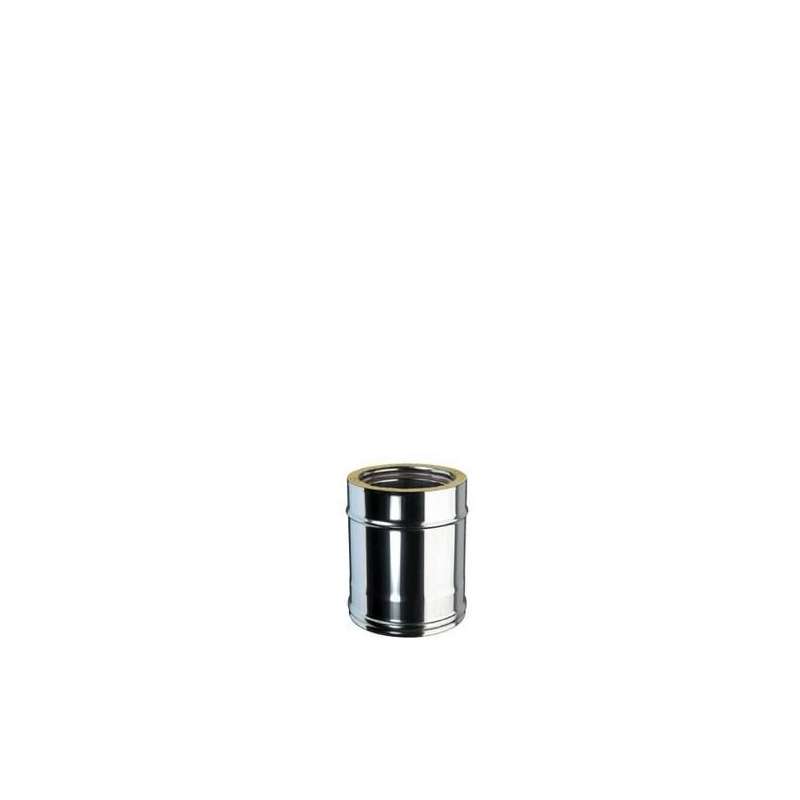 Élément Droit 0,25m - Conduit Inox Double Paroi Isolé Ø 130mm Élément Droit 0,25m - Conduit Inox Double Paroi Isolé Ø 130mm