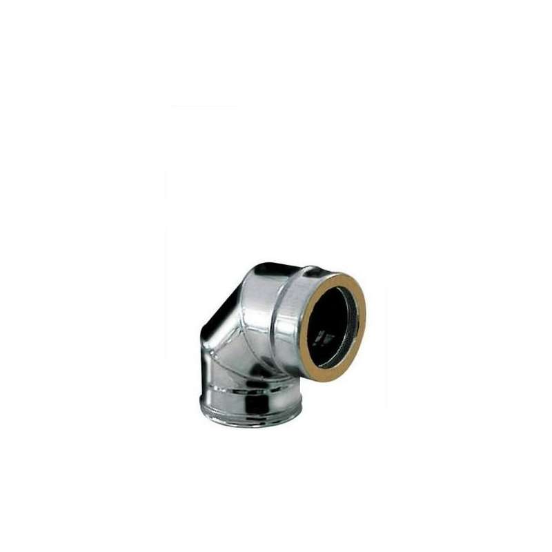 Coude 90° - Conduit Inox Double Paroi Isolé Ø 130mm Coude 90° - Conduit Inox Double Paroi Isolé Ø 130mm