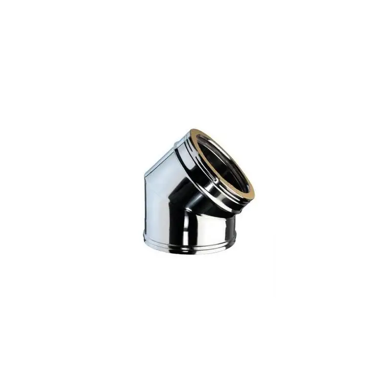 Coude 45° - Conduit Inox Double Paroi Isolé Ø 130mm Coude 45° - Conduit Inox Double Paroi Isolé Ø 130mm