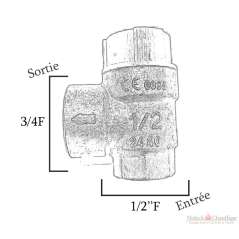 Soupape de Sécurité Chauffage 3 bars (3/4")