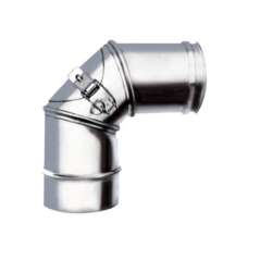 Coude 90° avec Trappe de Visite - Inox Simple Paroi Ø 130mm