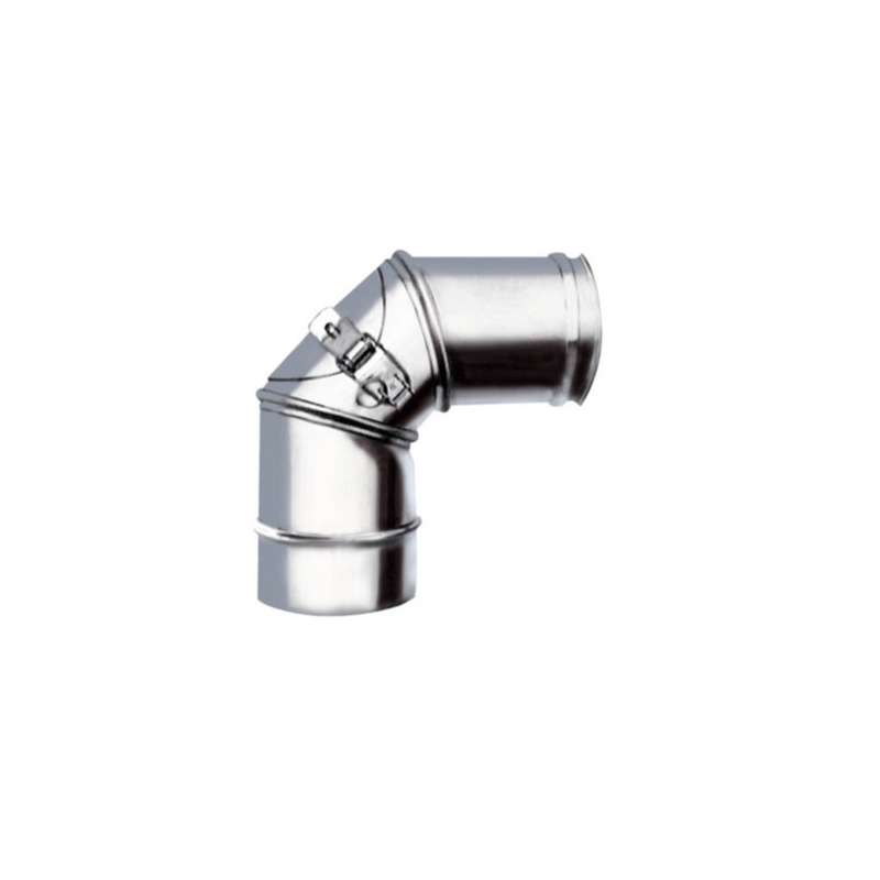 Coude 90° avec Trappe de Visite - Inox Simple Paroi Ø 130mm