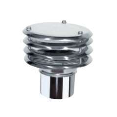 Finition Anti-Vent Lamelles - Inox Simple Paroi Ø 130mm