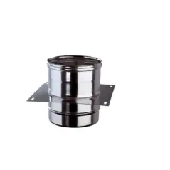 Plaque de Départ ou Intermédiaire - Inox Simple Paroi Ø 130mm