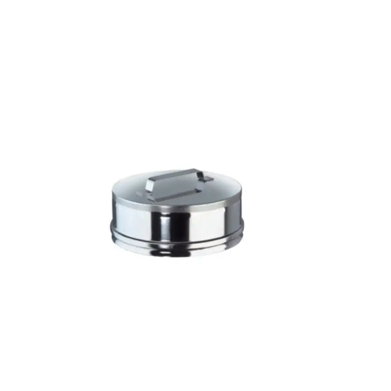 Tampon avec Poignée - Inox Simple Paroi Ø 130mm Tampon avec Poignée - Inox Simple Paroi Ø 130mm