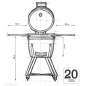 Barbecue KAMADO Kamal 60 XL Barbecook