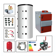 Kit Chaudière NIDECK 25kW + Ballon 1000L - Chauffage Bois