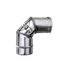 Coude 90° avec Trappe de Visite - Inox Simple Paroi Ø 150mm