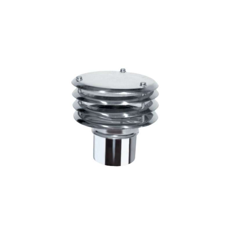 Finition Anti-Vent Lamelles - Conduit Inox Simple Paroi Ø 150mm