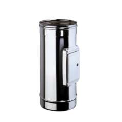 Élément de recueil de cendres inox 316L simple paroi diamètre 150mm pour pied de conduit de cheminée.