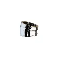 Coude 15° Inox 316L Double Paroi Isolé Ø 80mm - Cheminée