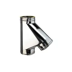 Té 135° Raccordement Inox Double Paroi Isolé Ø 80mm