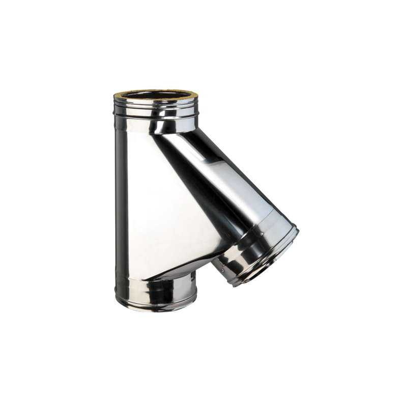 Té 135° Raccordement Inox Double Paroi Isolé Ø 80mm