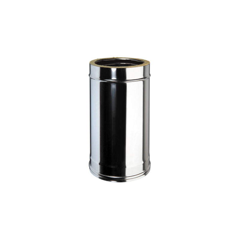 Élément Droit 0,33m Inox 316L Double Paroi Isolé Ø 100mm