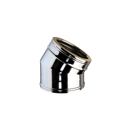 Coude 30° Inox 316L Double Paroi Isolé Ø 150mm - Cheminée