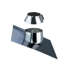 Solin Bavette Plomb Inox 316L 30-45° Double Paroi Ø 150mm