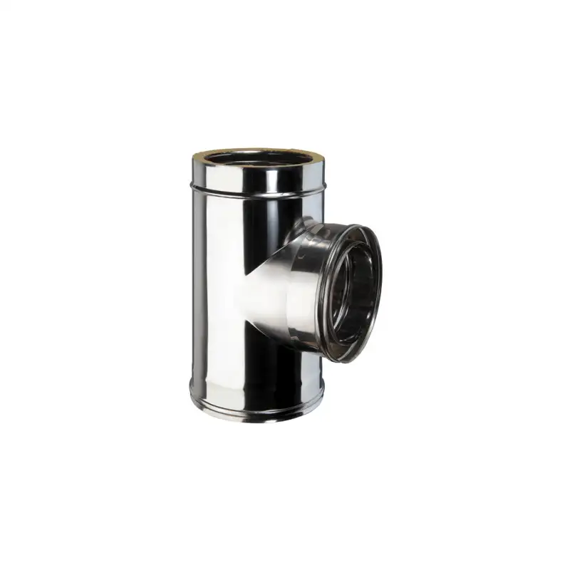 Té 90° - Conduit Inox Double Paroi Isolé Ø 180mm Té 90° - Conduit Inox Double Paroi Isolé Ø 180mm
