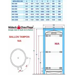 Ballon Tampon NIA 300 Litres pour Chauffage