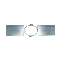 Support au toit galvanisé pour conduit inox double paroi isolé Ø 250mm.