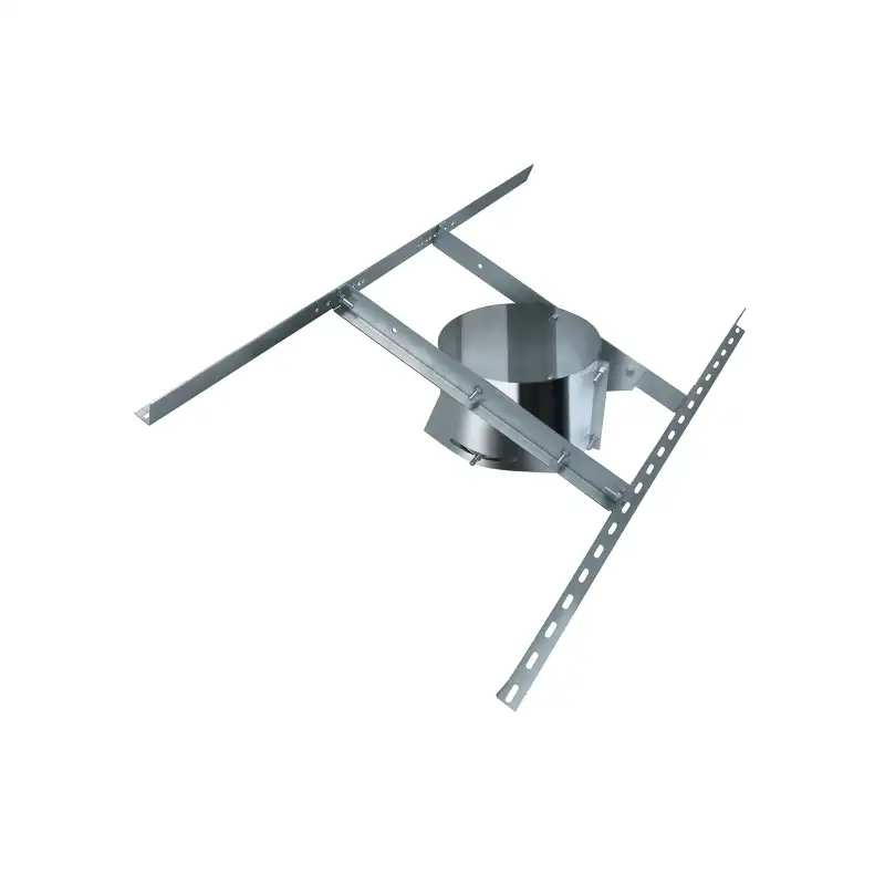 Support au Toit Galvanisé Renforcé - Conduit Inox Double Paroi Isolé Ø 200mm