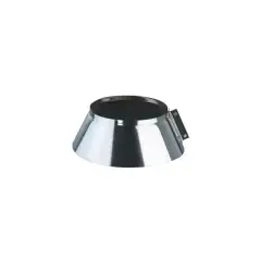 Collet anti-intempéries de finition inox 316L double paroi isolé Ø 200mm pour cheminée.