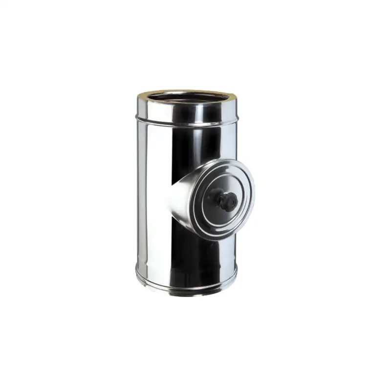 Élément d'Inspection Porte Ronde - Conduit Inox Double Paroi Isolé Ø 200mm