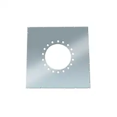 Plaque d'écart au feu ventilée avec perforations pour conduit inox double paroi isolé Ø 250mm.