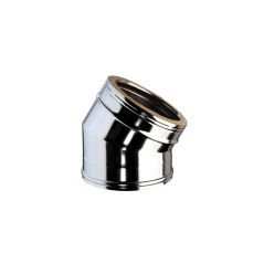 Coude 30 degrés pour conduit inox double paroi isolé Ø 300mm pour cheminée.