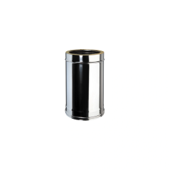 Élément droit 0,33m conduit inox double paroi isolé Ø 300mm pour cheminée.